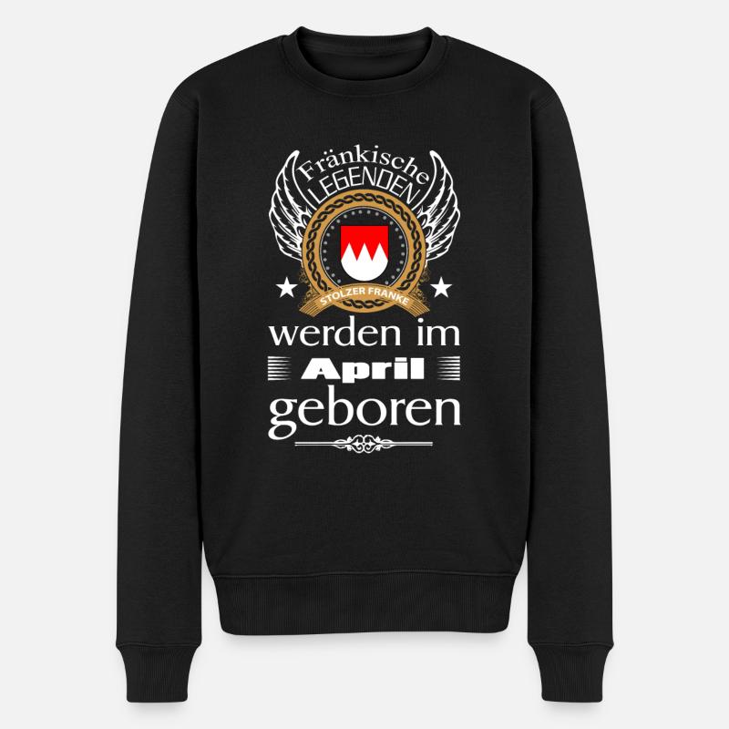Fränkische Legende April - Männer Premium Bio Pullover - Schwarz