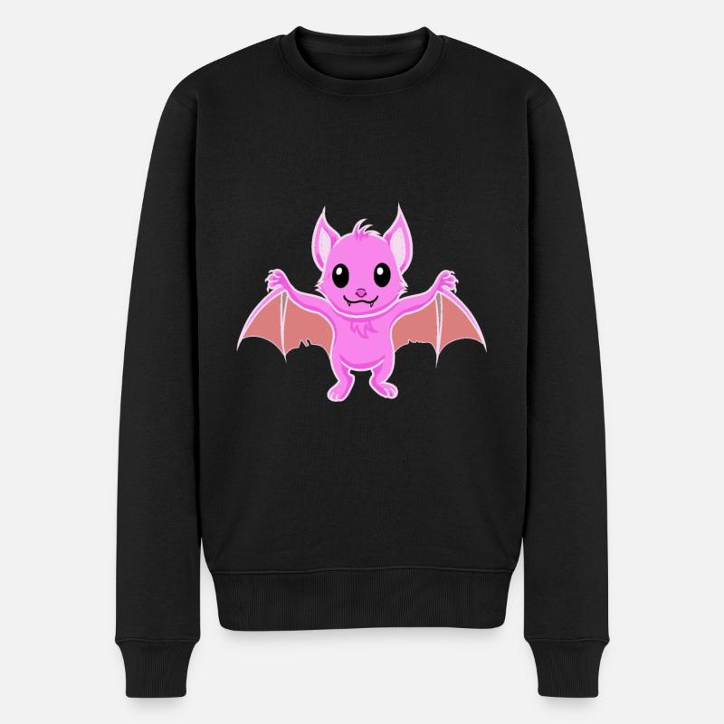 Fledermaus Fantasy Cartoon Kinder Gothic Kinder - Männer Premium Bio Pullover - Schwarz