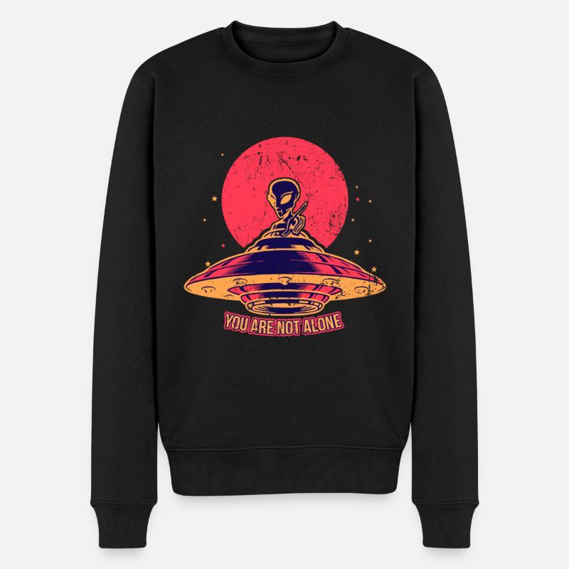 Alien Spruch Lustig Alienfan Vintage Aliens - Männer Premium Bio Pullover - Schwarz