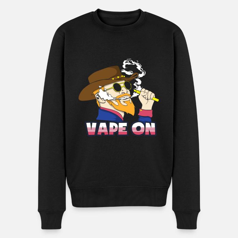 Vape On - Männer Premium Bio Pullover - Schwarz