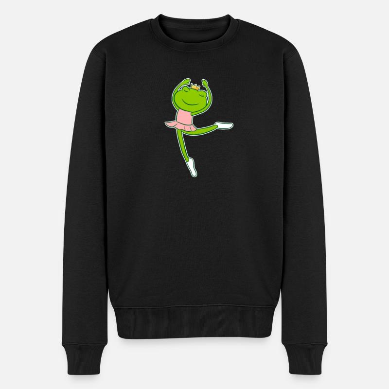 Dancing Dancer Frog Princess Prinzessin Tanzen - Männer Premium Bio Pullover - Schwarz