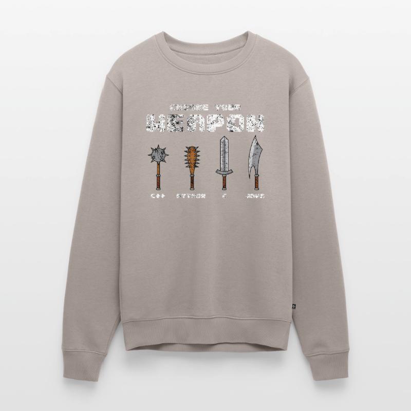 C ++ Phyton C Java Software Programmer Coder Joke Men's Premium Organic Jumper