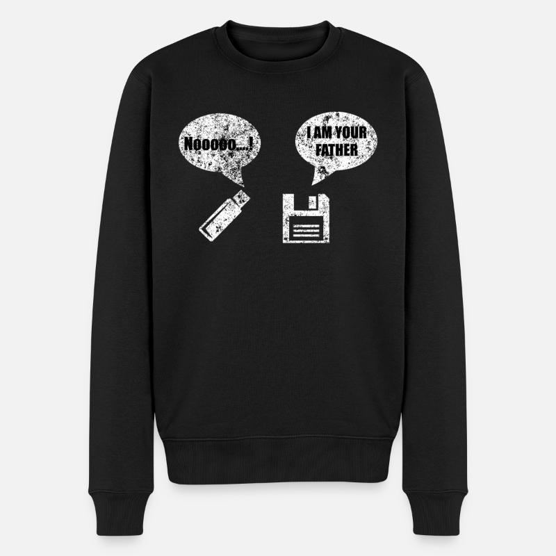 IT Informatik Technik Techniker Witz Spruch Lustig - Männer Premium Bio Pullover - Schwarz
