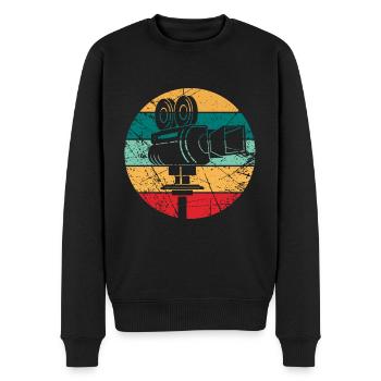 Cameraman gift - Men's Premium Organic Jumper - black - Front - Nico (187cm)