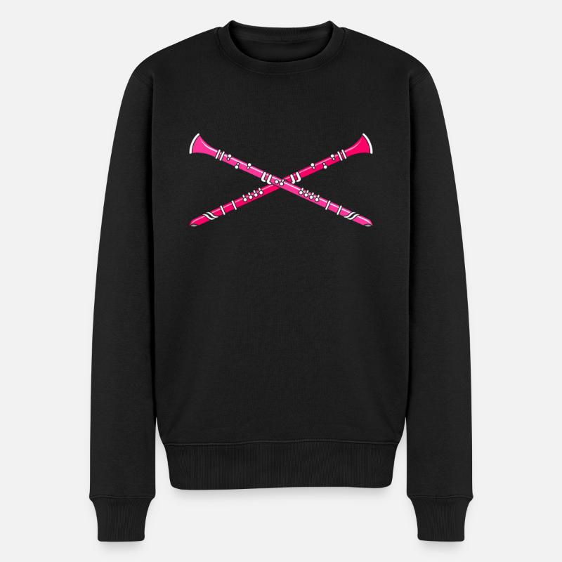 Klarinette - Männer Premium Bio Pullover - Schwarz