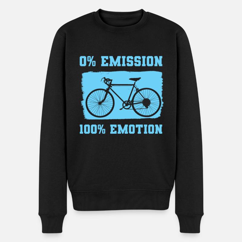 Umweltschutz Fahrrad Klimawandel Spruch MTB - Männer Premium Bio Pullover - Schwarz