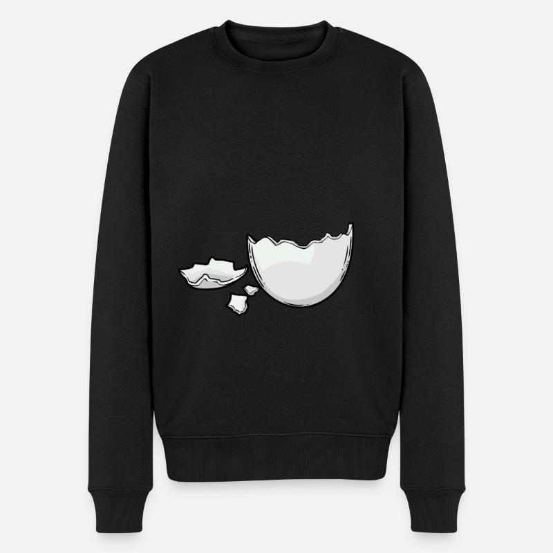 Eggshell Egg Eggs Hatch Baby Birth Pregnant - Men's Premium Organic Jumper - black