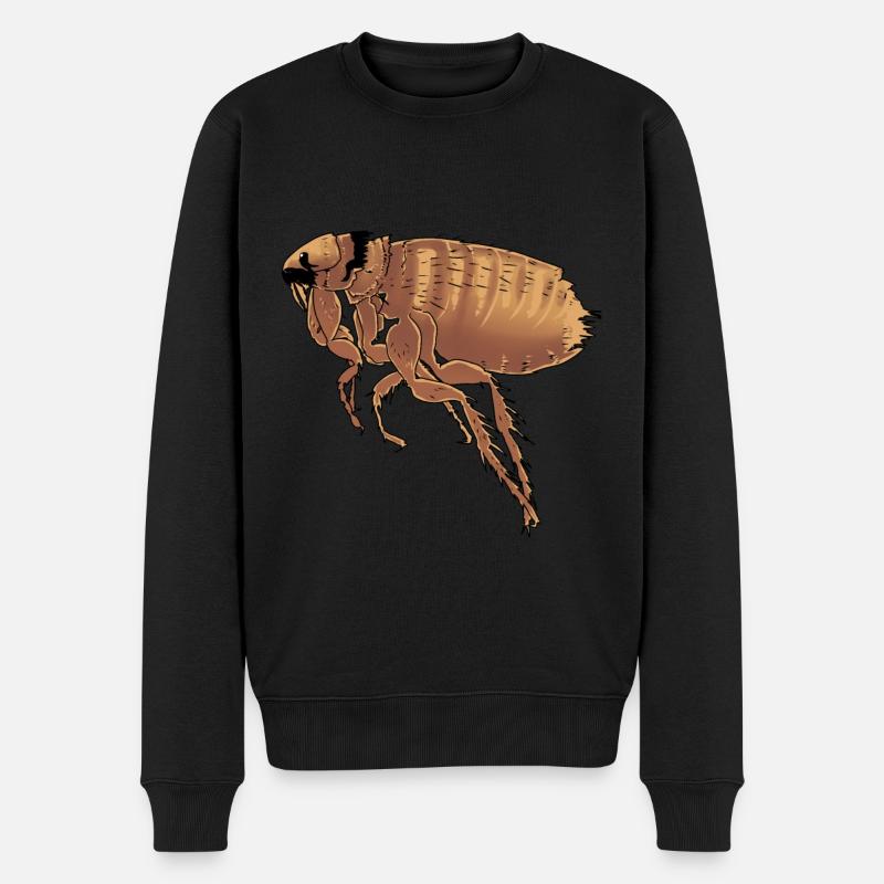 Floh Flöhe Ungeziefer Schädlinge Insekten Natur - Männer Premium Bio Pullover - Schwarz