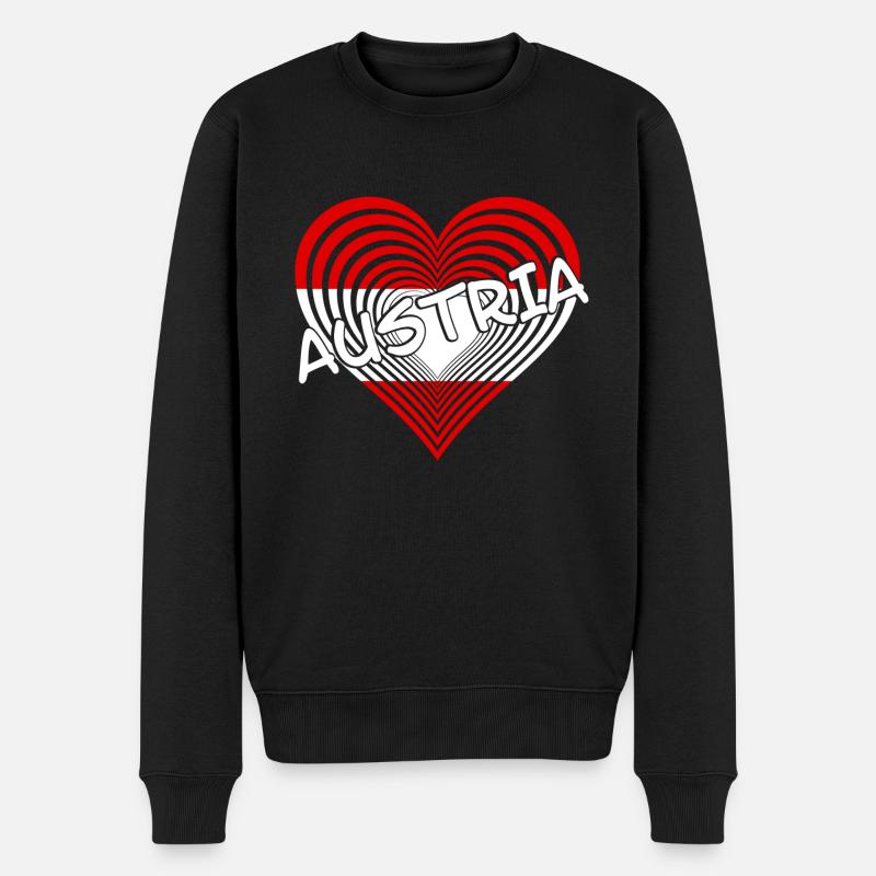 Österreich Austria - Männer Premium Bio Pullover - Schwarz