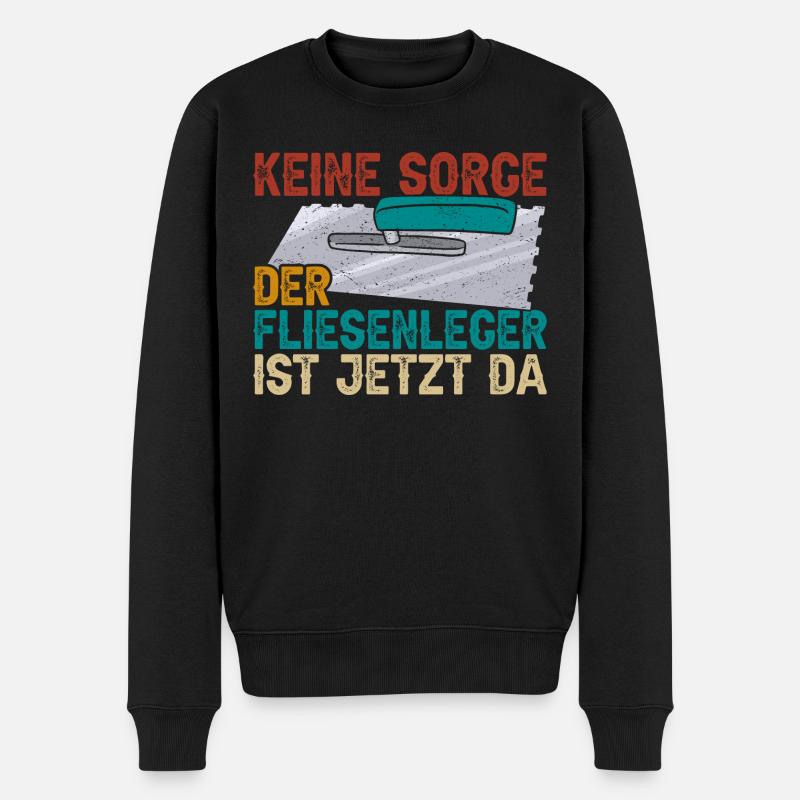 Fliesenleger - Männer Premium Bio Pullover - Schwarz