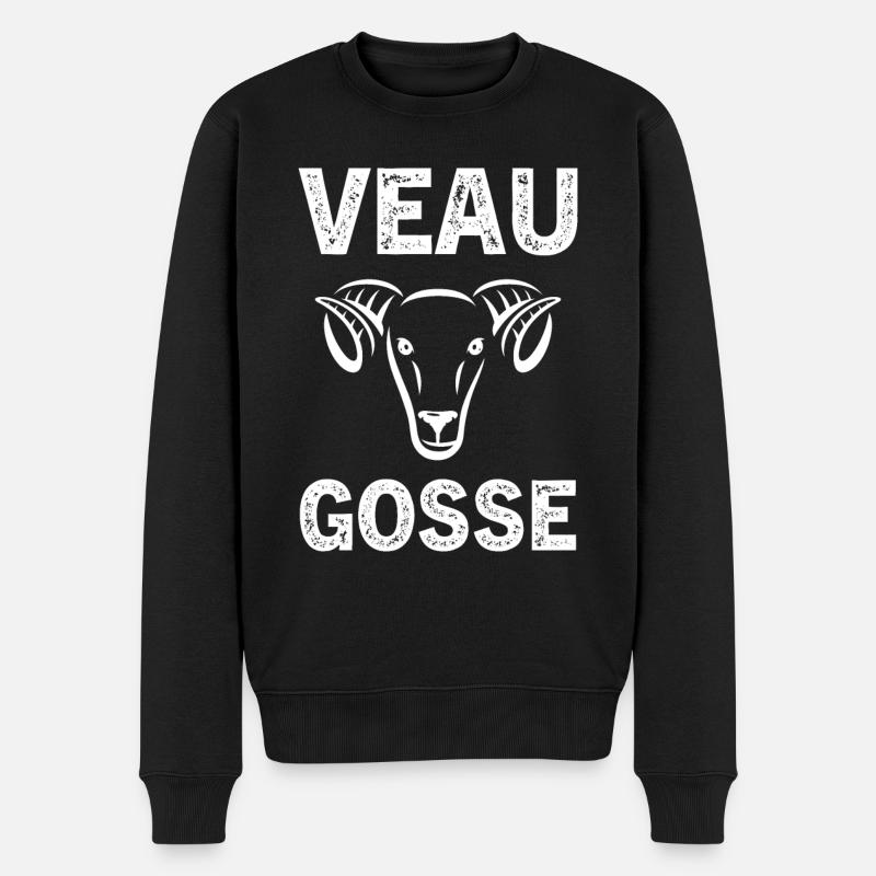 veau gosse - Pull Premium bio Homme - noir