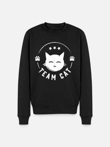Team Cat - Cat - Men's Premium Organic Jumper - black