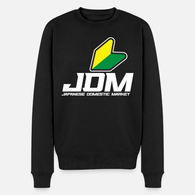 Logo JDM - Vêtements noirs du marché intérieur japonais - Pull Premium bio Homme - noir