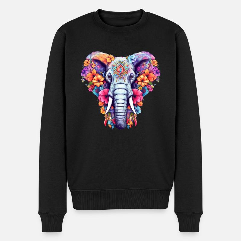 Éléphant - Pull Premium bio Homme - noir