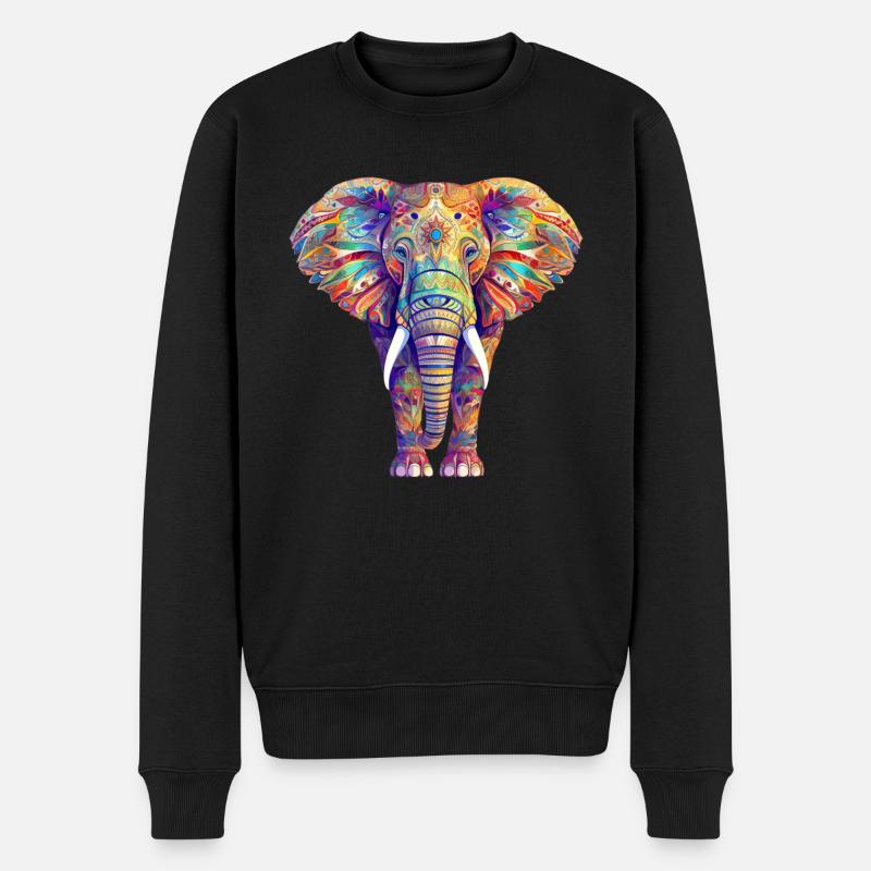 Éléphant - Pull Premium bio Homme - noir