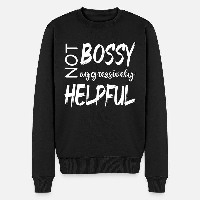 PAS AUTORITAIRE AGRESSIVEMENT UTILE - Pull Premium bio Homme - noir