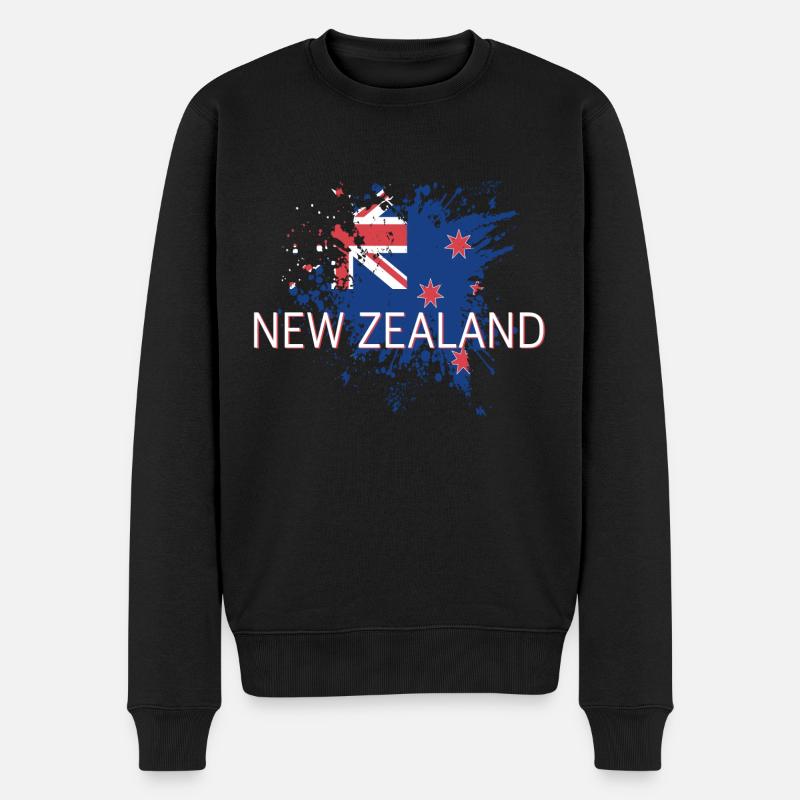 Nouvelle-Zélande - Pull Premium bio Homme - noir