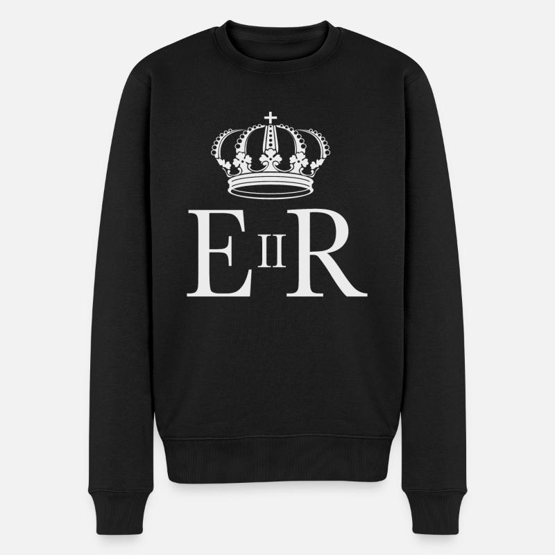 Queen Elizabeth II - Männer Premium Bio Pullover - Schwarz