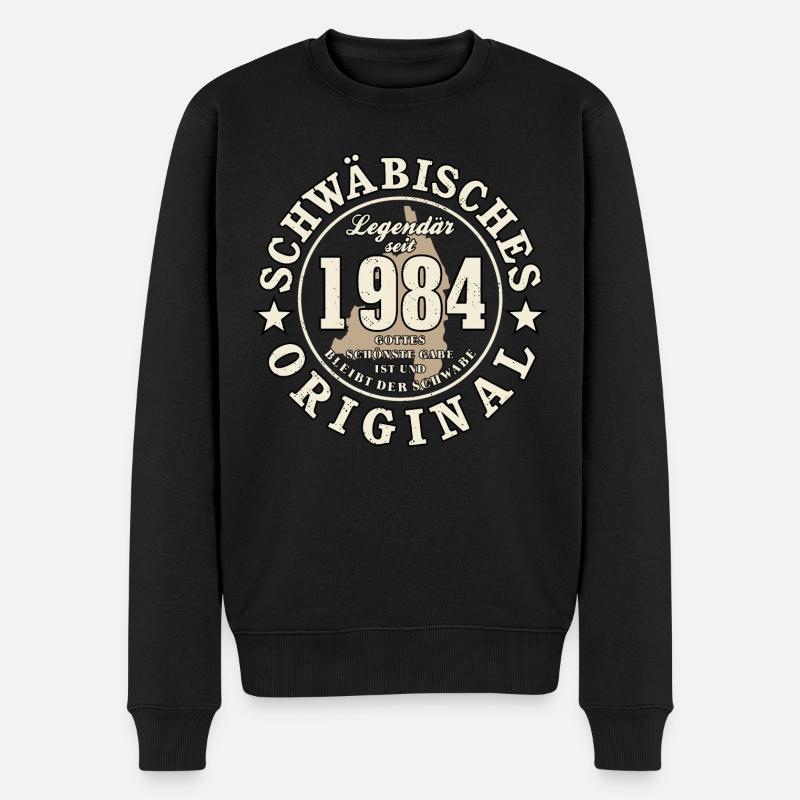 40. Geburtstag 2024 Schwäbisches Original Geschenk - Männer Premium Bio Pullover - Schwarz