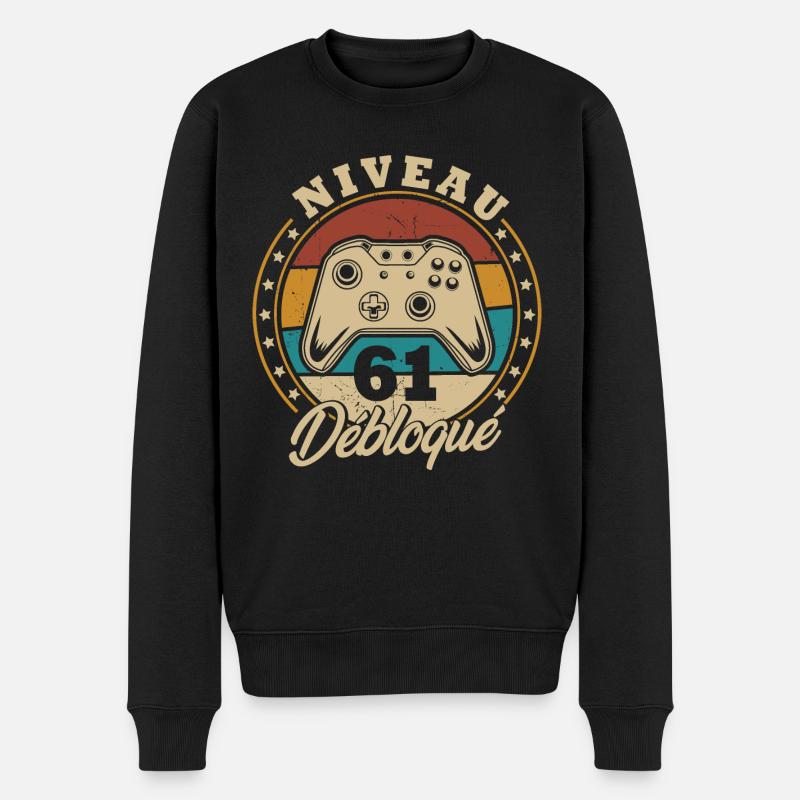 Niveau 61 débloque - Pull Premium bio Homme - noir
