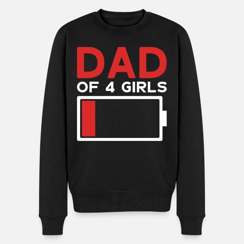 PAPA DE 4 FILLES - Pull Premium bio Homme - noir