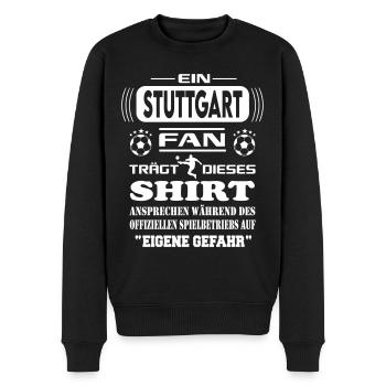 Fußball Fan Fussballverein Stuttgart - Männer Premium Bio Pullover - Schwarz - Vorne - Nico (187cm)