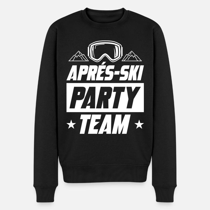 Apres Ski Party Team - Männer Premium Bio Pullover - Schwarz