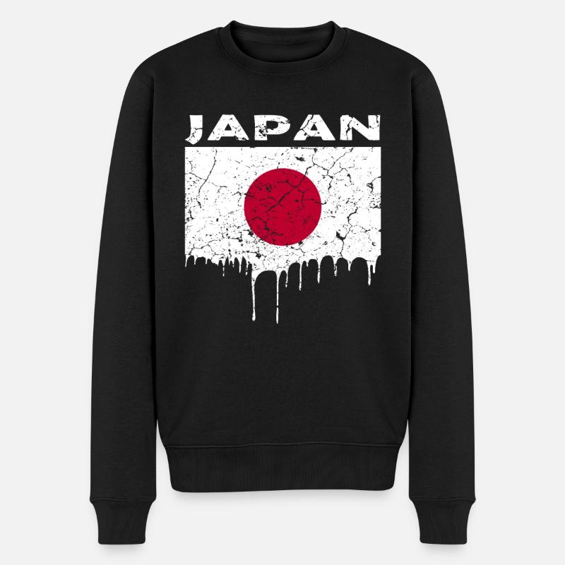 Drapeau japon - Pull Premium bio Homme - noir