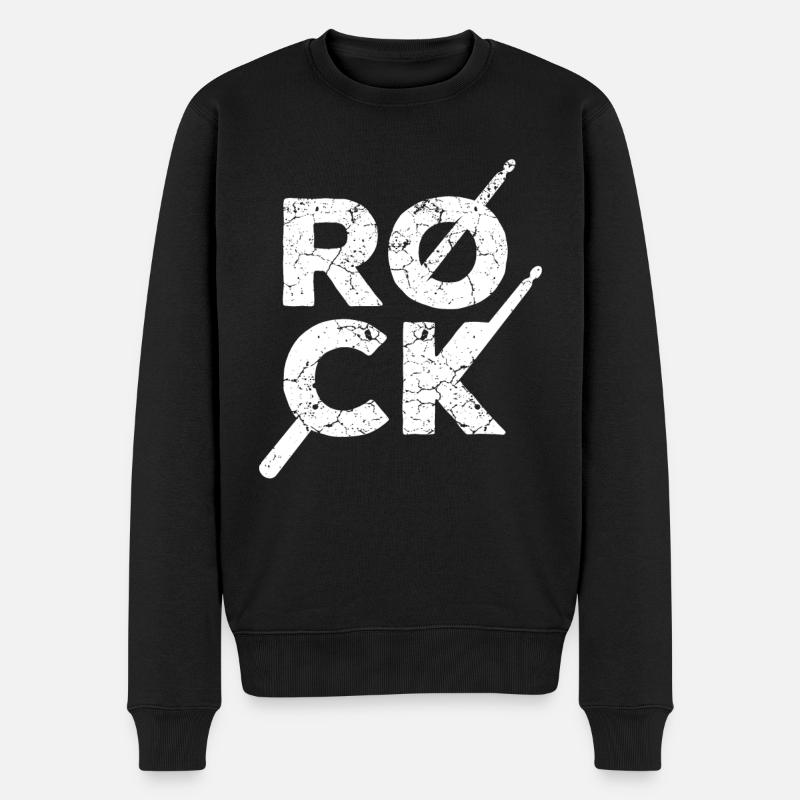 Rock rocker drums batteur - Pull Premium bio Homme - noir