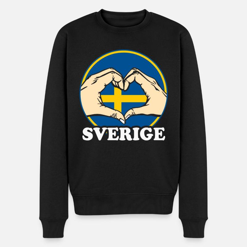 Schweden - Männer Premium Bio Pullover - Schwarz