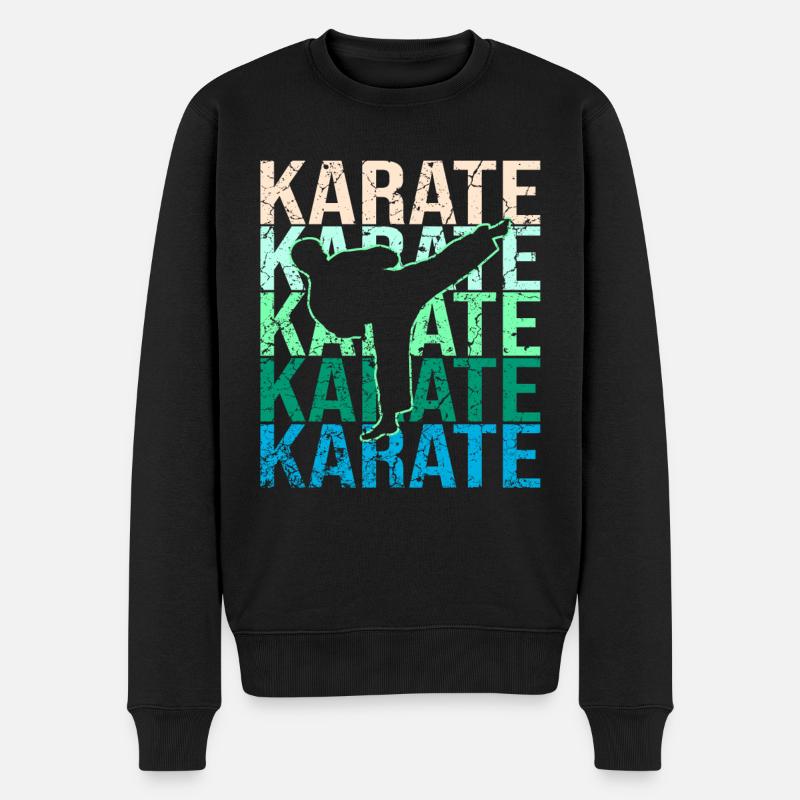 Karate - Männer Premium Bio Pullover - Schwarz
