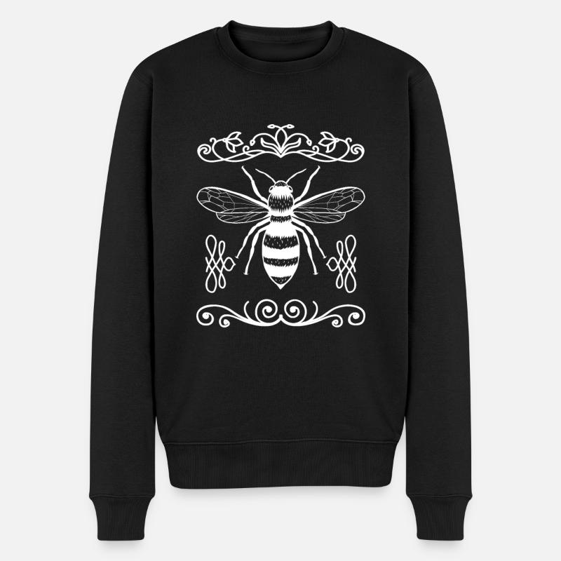 Creative motif bee for beekeepers - Men's Premium Organic Jumper - black