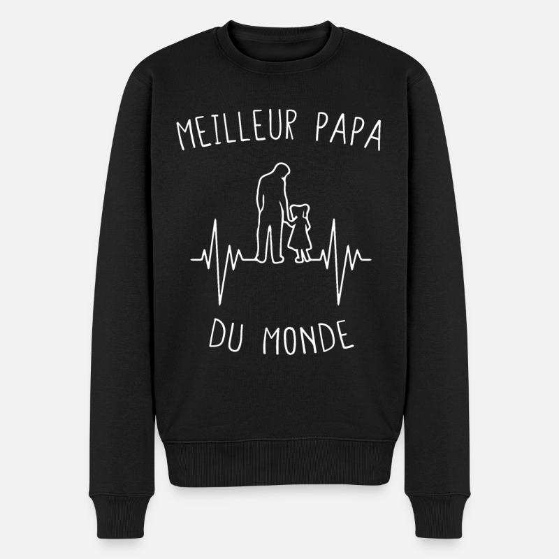 Meilleur papa du monde - Pull Premium bio Homme - noir