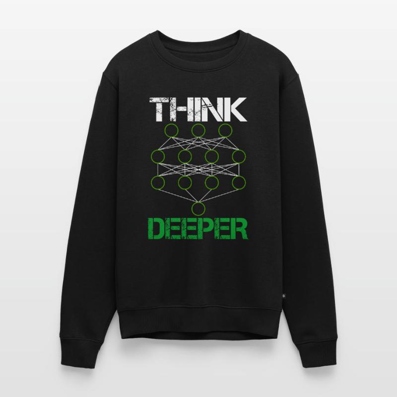 Artificial intelligence think deeper gift Men's Premium Organic Jumper