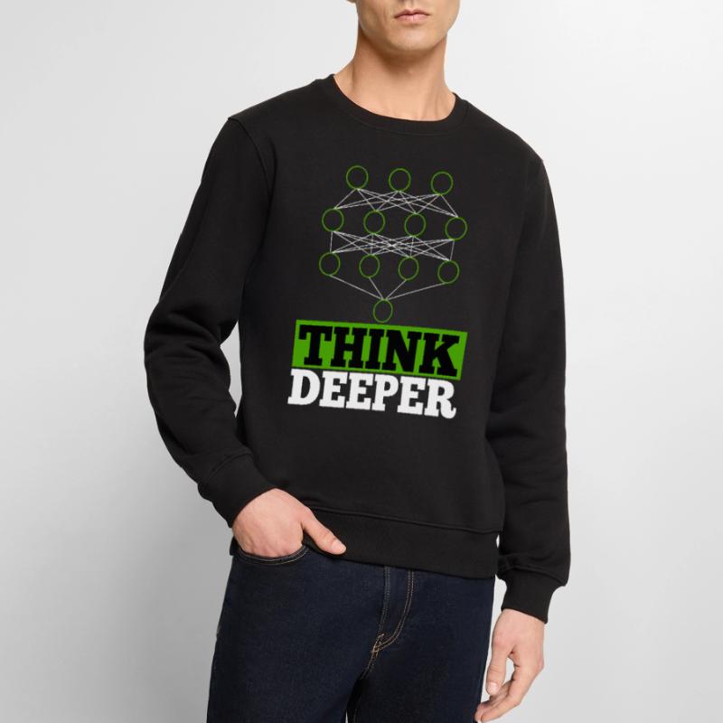 Artificial intelligence think deeper gift Men's Premium Organic Jumper