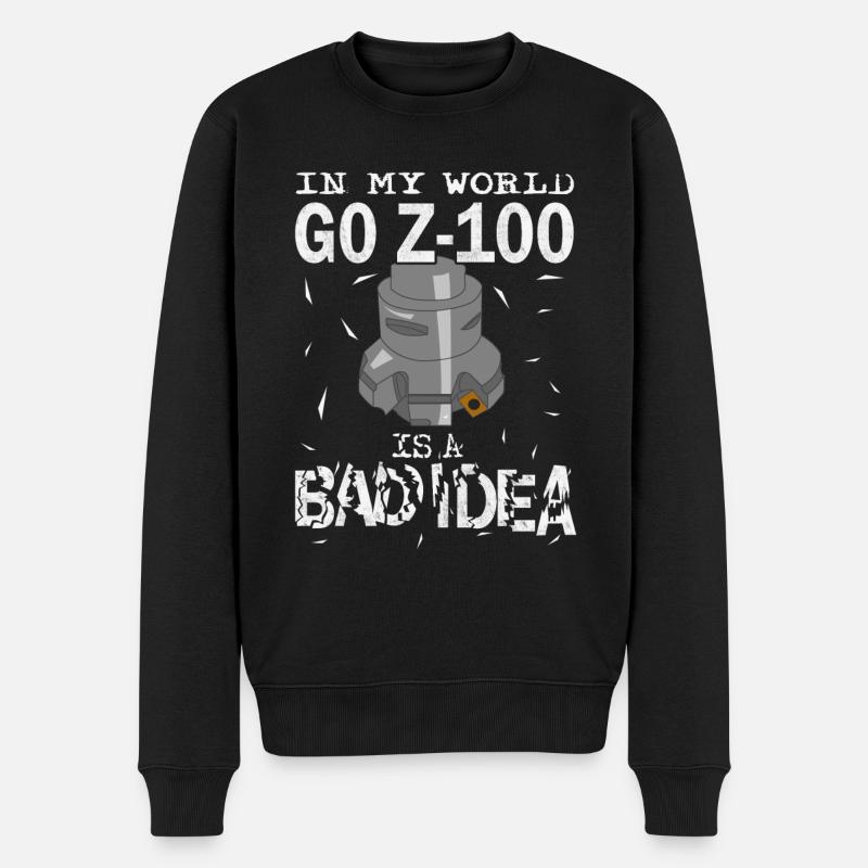 Opérateur de machine de découpe d'occupation de fraiseuse CNC Bad Idea - Pull Premium bio Homme - noir