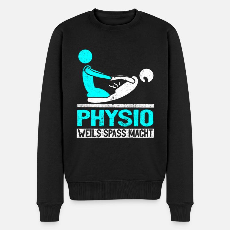 Physiotherapeut Physio Beruf Physiotherapie Reha - Männer Premium Bio Pullover - Schwarz
