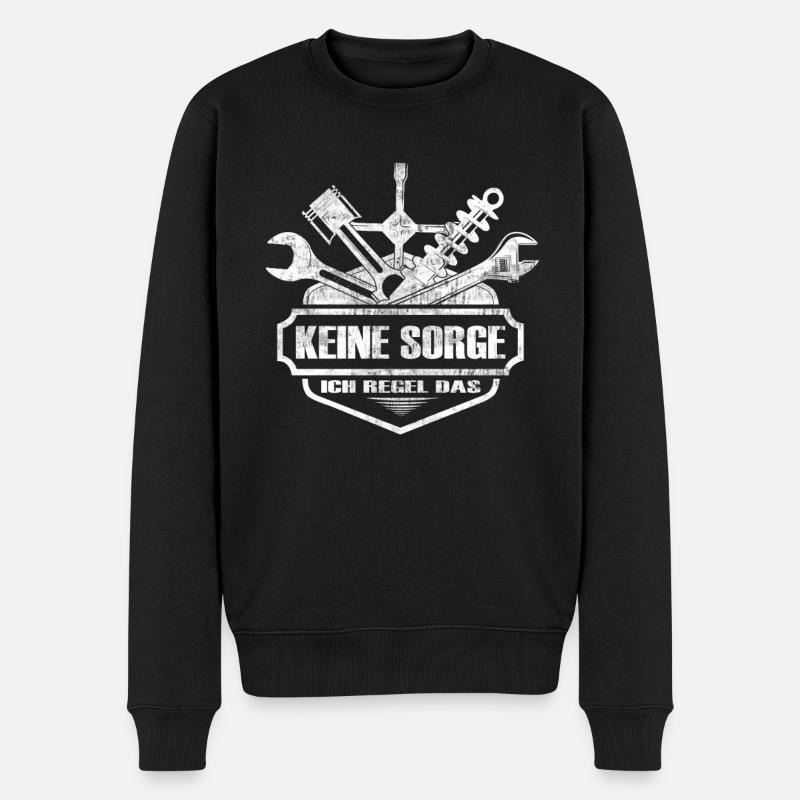 KFZ Mechaniker Auto Mechatroniker Schrauber - Männer Premium Bio Pullover - Schwarz