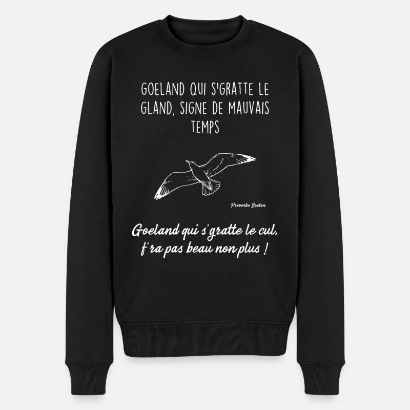 Proverbe breton 1 - Pull Premium bio Homme - noir