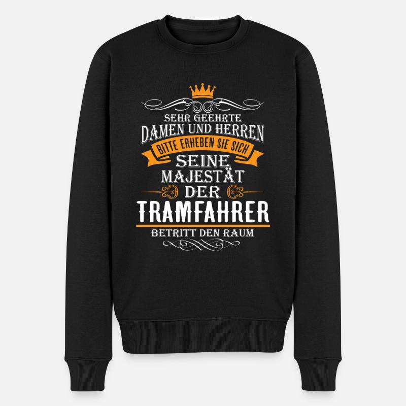 Straßenbahn Tramfahrer Beruf Anrede Trambahn - Männer Premium Bio Pullover - Schwarz