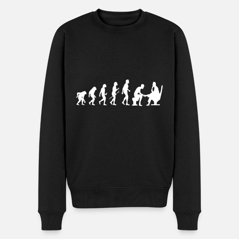 Evolution Podiatologist Nail Designer - Men's Premium Organic Jumper - black