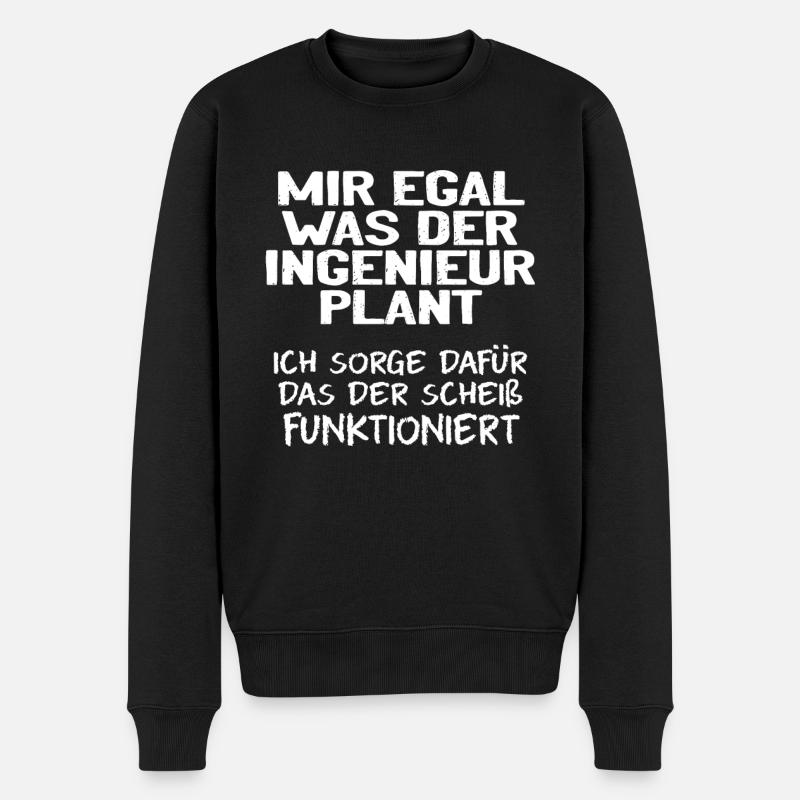 Zerspanungsmechaniker CNC Dreher Fräser - Männer Premium Bio Pullover - Schwarz