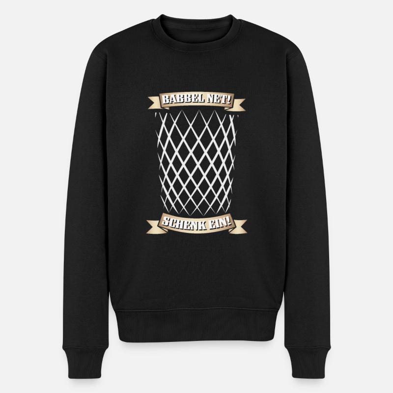 Hessischer Äppler, Apfelwein - Männer Premium Bio Pullover - Schwarz