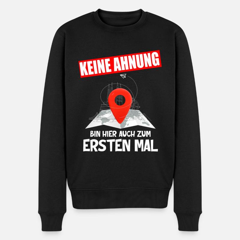 Reiseleiter Fremdenführer Stadtführung Tour guide - Männer Premium Bio Pullover - Schwarz