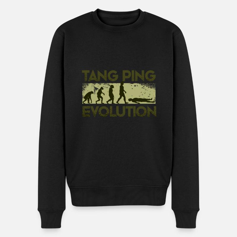 Tang Ping Evolution - Männer Premium Bio Pullover - Schwarz