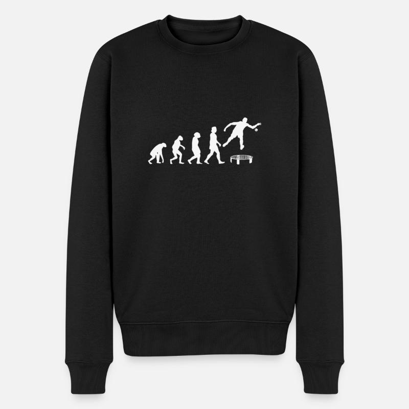 Roundnet Evolution - Männer Premium Bio Pullover - Schwarz