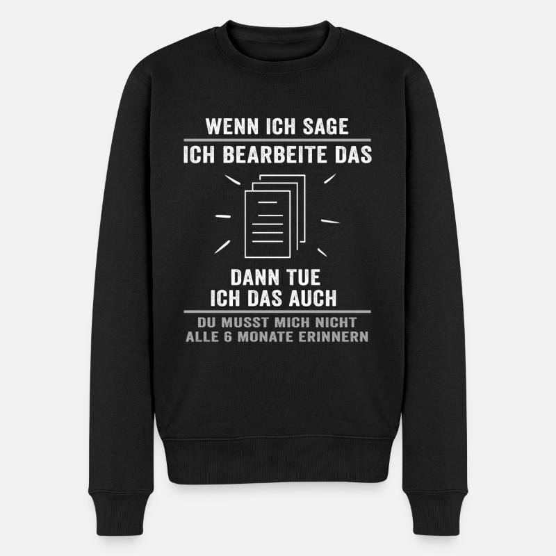 Beamter auf Lebenszeit Verbeamtung Beamten - Männer Premium Bio Pullover - Schwarz