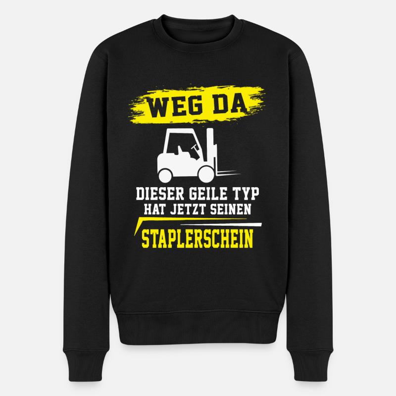 Staplerfahrer Lagerist Gabelstaplerfahrer - Männer Premium Bio Pullover - Schwarz