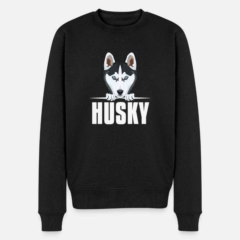 Husky souriant - Pull Premium bio Homme - noir