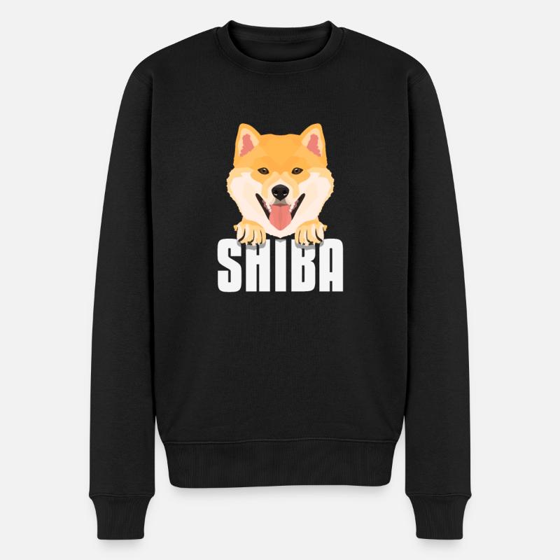 Shiba Inu souriant - Pull Premium bio Homme - noir